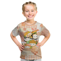 Personalized Japanese Kawaii Sushi Kid T Shirt Peach Wagara Palaka This Is How I Roll LT9 Peach - Polynesian Pride