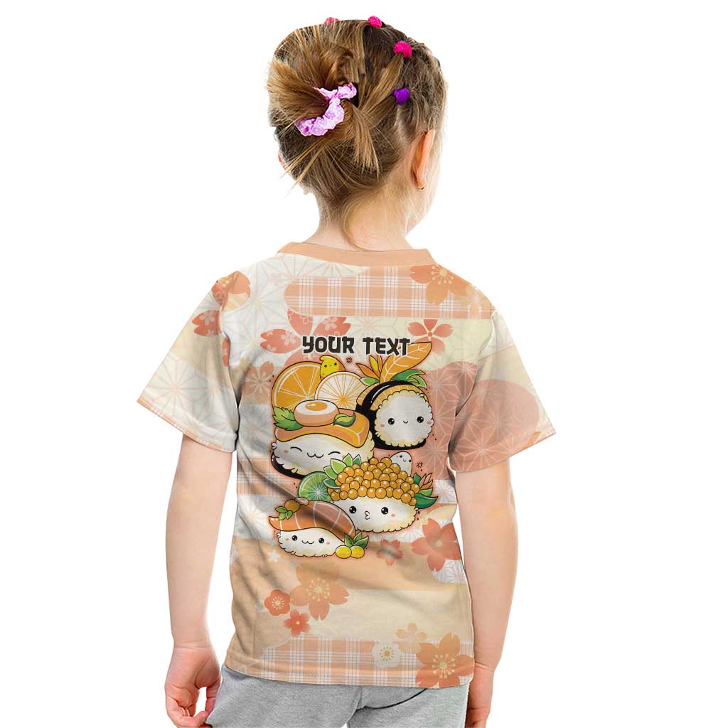 Personalized Japanese Kawaii Sushi Kid T Shirt Peach Wagara Palaka This Is How I Roll LT9 - Polynesian Pride