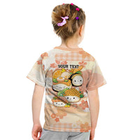 Personalized Japanese Kawaii Sushi Kid T Shirt Peach Wagara Palaka This Is How I Roll LT9 - Polynesian Pride