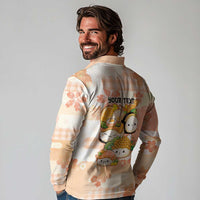 Personalized Japanese Kawaii Sushi Long Sleeve Polo Shirt Peach Wagara Palaka This Is How I Roll
