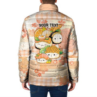 Personalized Japanese Kawaii Sushi Padded Jacket Peach Wagara Palaka This Is How I Roll
