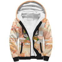 Personalized Japanese Kawaii Sushi Sherpa Hoodie Peach Wagara Palaka This Is How I Roll LT9 Unisex Peach - Polynesian Pride