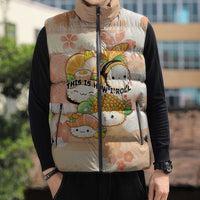 Personalized Japanese Kawaii Sushi Sleeveless Puffer Jacket Peach Wagara Palaka This Is How I Roll LT9 - Polynesian Pride