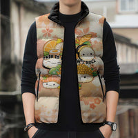 Personalized Japanese Kawaii Sushi Sleeveless Puffer Jacket Peach Wagara Palaka This Is How I Roll LT9 - Polynesian Pride