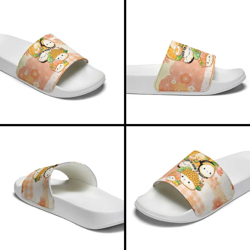 Japanese Kawaii Sushi Slide Sandals Peach Wagara Palaka This Is How I Roll