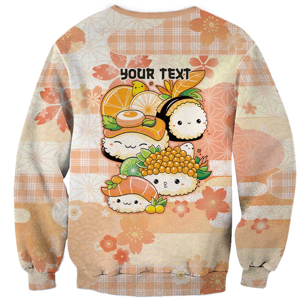 Personalized Japanese Kawaii Sushi Sweatshirt Peach Wagara Palaka This Is How I Roll