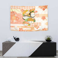 Japanese Kawaii Sushi Tapestry Peach Wagara Palaka This Is How I Roll