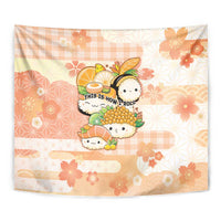 Japanese Kawaii Sushi Tapestry Peach Wagara Palaka This Is How I Roll