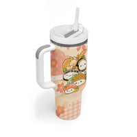 Personalized Japanese Kawaii Sushi Tumbler With Handle Peach Wagara Palaka This Is How I Roll LT9 - Polynesian Pride