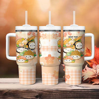 Personalized Japanese Kawaii Sushi Tumbler With Handle Peach Wagara Palaka This Is How I Roll LT9 - Polynesian Pride