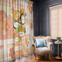 Japanese Kawaii Sushi Window Curtain Peach Wagara Palaka This Is How I Roll LT9 - Polynesian Pride