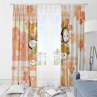 Japanese Kawaii Sushi Window Curtain Peach Wagara Palaka This Is How I Roll LT9 - Polynesian Pride