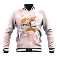 Personalized Japanese Kawaii Sushi Baseball Jacket Pink Wagara Palaka This Is How I Roll