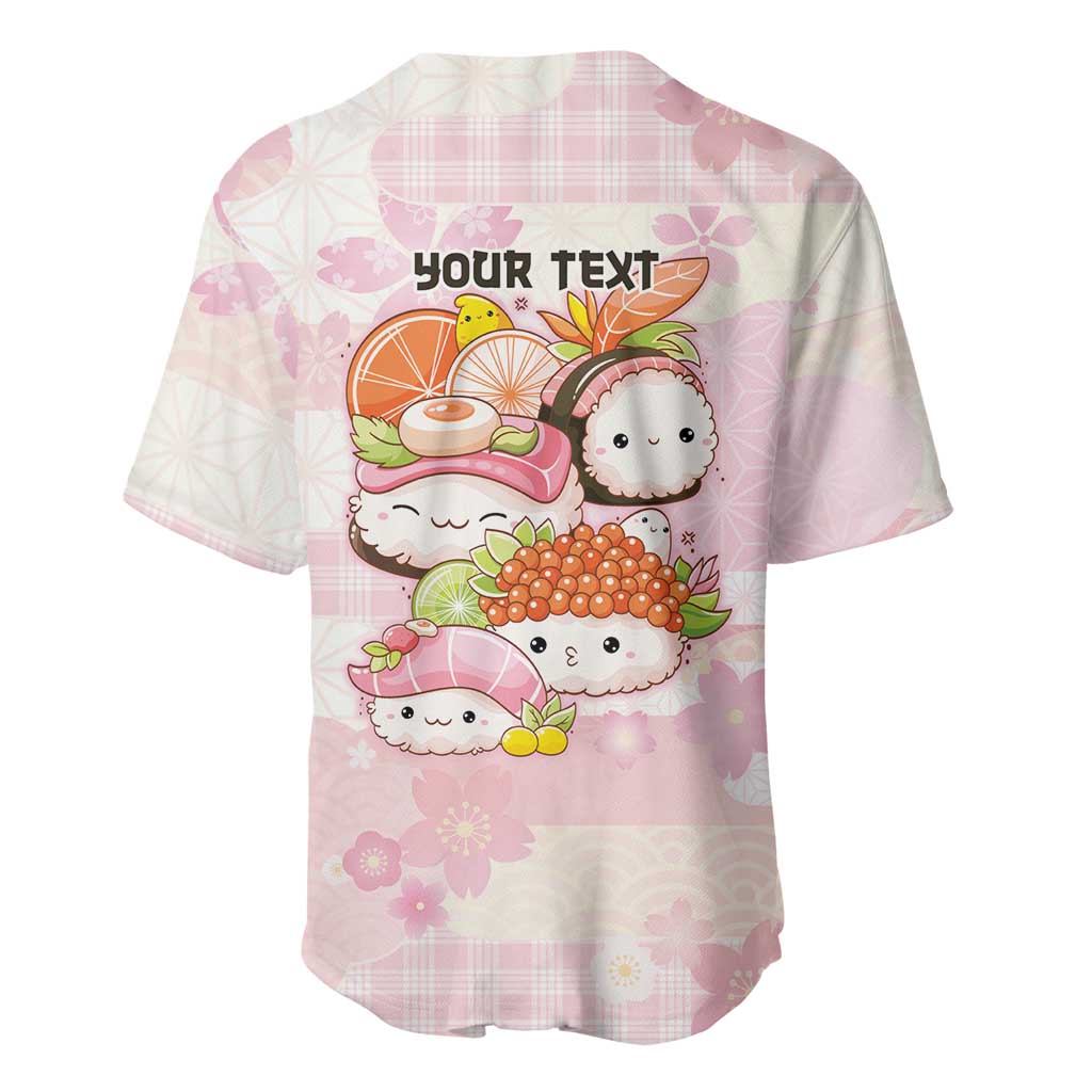 Personalized Japanese Kawaii Sushi Baseball Jersey Pink Wagara Palaka This Is How I Roll
