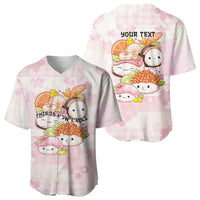 Personalized Japanese Kawaii Sushi Baseball Jersey Pink Wagara Palaka This Is How I Roll