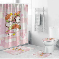 Japanese Kawaii Sushi Bathroom Set Pink Wagara Palaka This Is How I Roll LT9 Bathroom Set (4 pcs) Pink - Polynesian Pride