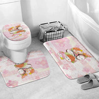 Japanese Kawaii Sushi Bathroom Set Pink Wagara Palaka This Is How I Roll LT9 Mat Set Only (3 pcs) One Size Pink - Polynesian Pride