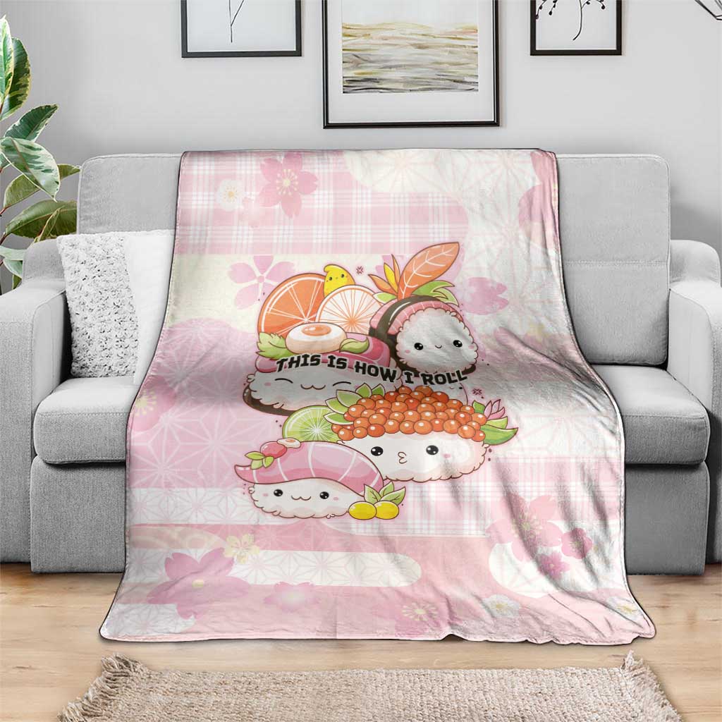 Japanese Kawaii Sushi Blanket Pink Wagara Palaka This Is How I Roll