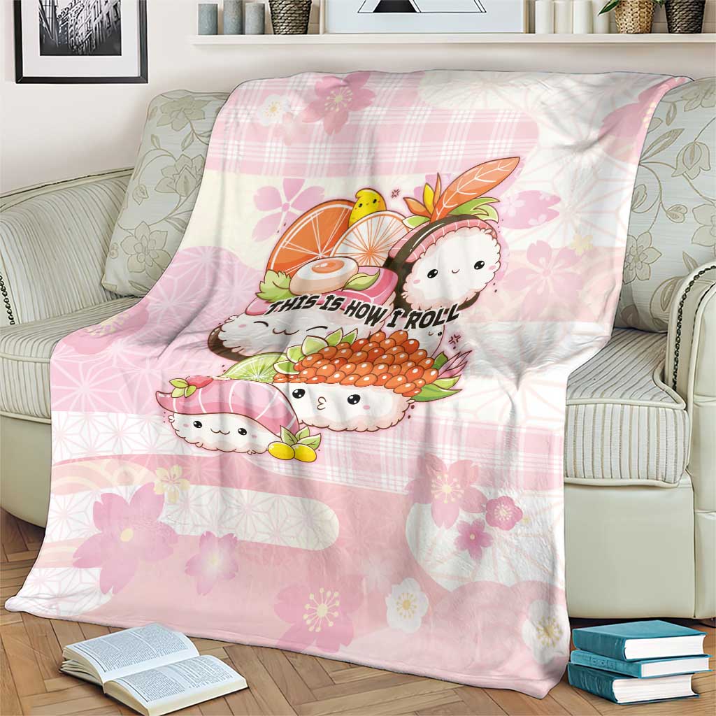 Japanese Kawaii Sushi Blanket Pink Wagara Palaka This Is How I Roll