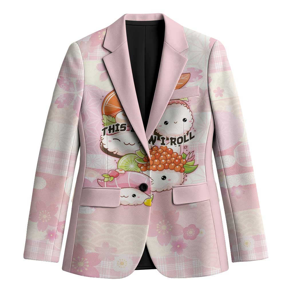 Personalized Japanese Kawaii Sushi Blazer Pink Wagara Palaka This Is How I Roll