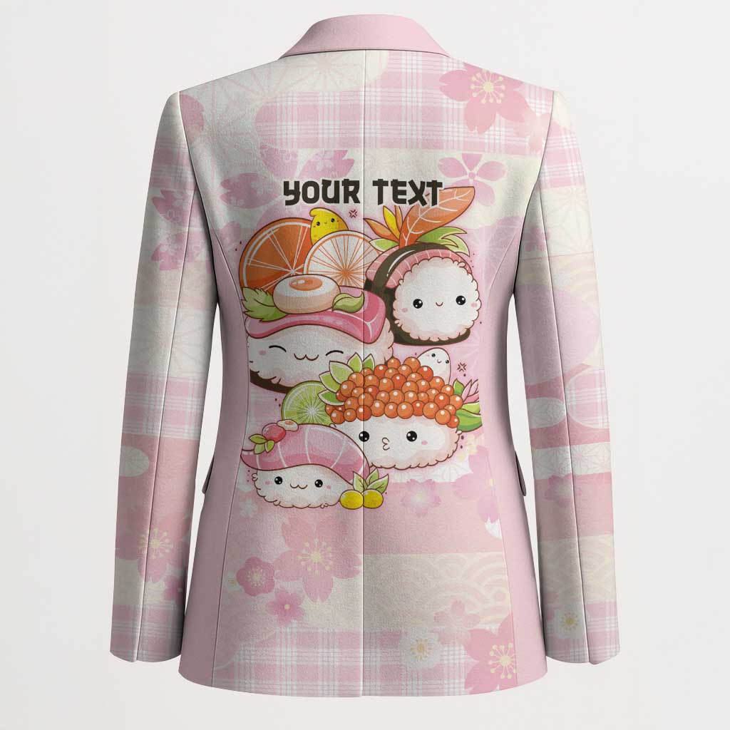 Personalized Japanese Kawaii Sushi Blazer Pink Wagara Palaka This Is How I Roll