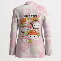 Personalized Japanese Kawaii Sushi Blazer Pink Wagara Palaka This Is How I Roll