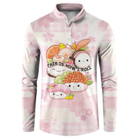 Personalized Japanese Kawaii Sushi Button Sweatshirt Pink Wagara Palaka This Is How I Roll