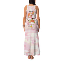 Personalized Japanese Kawaii Sushi Family Matching Tank Maxi Dress and Hawaiian Shirt Pink Wagara Palaka This Is How I Roll