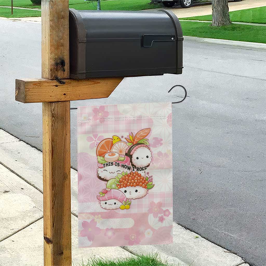 Japanese Kawaii Sushi Garden Flag Pink Wagara Palaka This Is How I Roll
