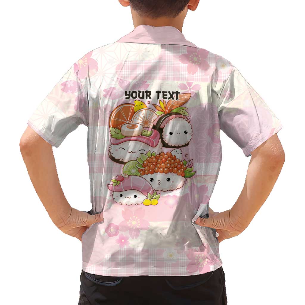 Personalized Japanese Kawaii Sushi Kid Hawaiian Shirt Pink Wagara Palaka This Is How I Roll