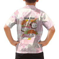 Personalized Japanese Kawaii Sushi Kid Hawaiian Shirt Pink Wagara Palaka This Is How I Roll
