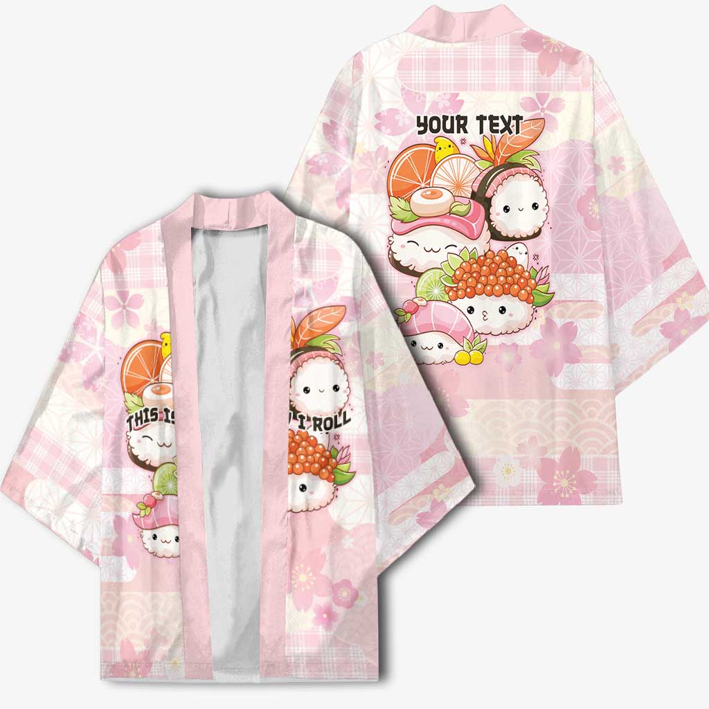 Personalized Japanese Kawaii Sushi Kimono Pink Wagara Palaka This Is How I Roll