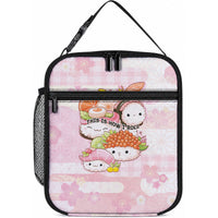 Japanese Kawaii Sushi Lunch Bag Pink Wagara Palaka This Is How I Roll LT9 10.2 × 8.3 × 4.3 inch Pink - Polynesian Pride