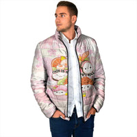 Personalized Japanese Kawaii Sushi Padded Jacket Pink Wagara Palaka This Is How I Roll LT9 - Polynesian Pride