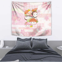 Japanese Kawaii Sushi Tapestry Pink Wagara Palaka This Is How I Roll LT9 - Polynesian Pride