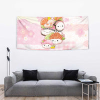 Japanese Kawaii Sushi Tapestry Pink Wagara Palaka This Is How I Roll LT9 - Polynesian Pride