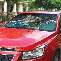 Personalized Japanese Koi Fish Ramen Auto Sun Shade Tiki Surfing Wagara Hibiscus Pattern
