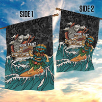 Personalized Japanese Koi Fish Ramen Garden Flag Tiki Surfing Wagara Hibiscus Pattern