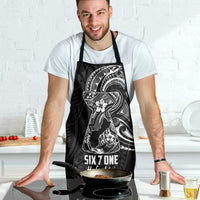 Black Guam Latte Stone Tribal Tattoo Apron Hafa Adai Six 7 One - Polynesian Pride