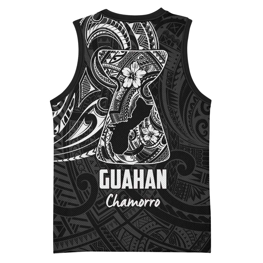 Black Guam Latte Stone Tribal Tattoo Basketball Jersey Hafa Adai Six 7 One - Polynesian Pride