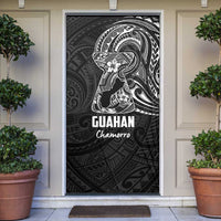Black Guam Latte Stone Tribal Tattoo Door Cover Hafa Adai Six 7 One - Polynesian Pride