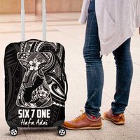 Black Guam Latte Stone Tribal Tattoo Luggage Cover Hafa Adai Six 7 One