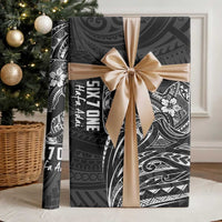 Black Guam Latte Stone Tribal Tattoo Wrapping Paper Hafa Adai Six 7 One - Polynesian Pride