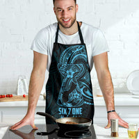 Blue Guam Latte Stone Tribal Tattoo Apron Hafa Adai Six 7 One - Polynesian Pride