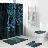 Blue Guam Latte Stone Tribal Tattoo Bathroom Set Hafa Adai Six 7 One - Polynesian Pride
