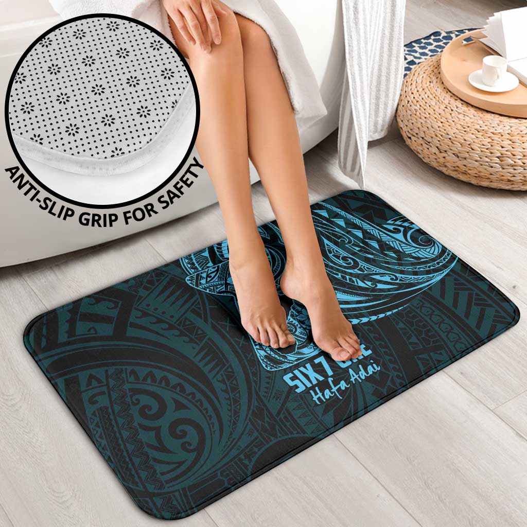 Blue Guam Latte Stone Tribal Tattoo Bathroom Set Hafa Adai Six 7 One - Polynesian Pride