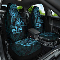 Blue Guam Latte Stone Tribal Tattoo Car Seat Cover Hafa Adai Six 7 One