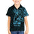 Blue Guam Latte Stone Tribal Tattoo Family Matching Off Shoulder Short Dress and Hawaiian Shirt Hafa Adai Six 7 One