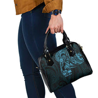 Blue Guam Latte Stone Tribal Tattoo Shoulder Handbag Hafa Adai Six 7 One