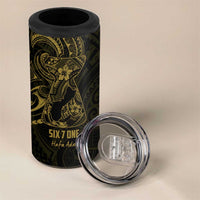 Gold Guam Latte Stone Tribal Tattoo 4 in 1 Can Cooler Tumbler Hafa Adai Six 7 One LT9 - Polynesian Pride